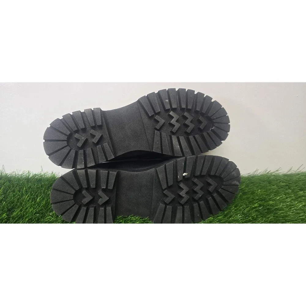 Steve Madden Shoes Womens Size 10 Black Loafers Platform Chunky Penny Lug Sole - Picture 9 of 11